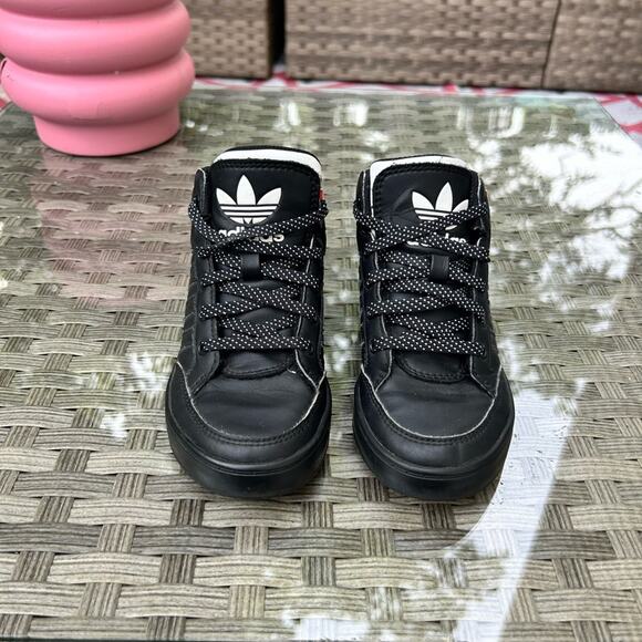 Adidas Retro Trefoil Style Kids High Top Sneakers Size 11K - Picture 2 of 9